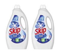 Skip - Lessive Liquide Active Clean - Propreté Impeccable - Fraîcheur Longue Durée - Détache les vêtements tout en respectant fibres et couleurs - 2x60 Lavages