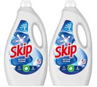 Skip - Lessive Liquide Active Clean - Propreté Impeccable - Fraîcheur Longue Durée - Détache les vêtements tout en respectant fibres et couleurs - 60 Lavages (Lot de 2)