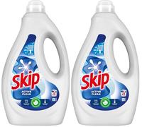 Skip - Lessive Liquide Active Clean - Propreté Impeccable - Fraîcheur Longue Durée - Détache les vêtements tout en respectant fibres et couleurs - 28 Lavages (Lot de 2)