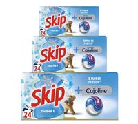SKIP - Lessive liquide en capsules Tout-en-1 Touche de CAJOLINE - 72 lavages - propreté impeccable et parfum frais longue durée (lot de 3x24)
