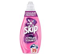 Skip Lessive Liquide Mon Cycle Court Parfait Couleur Protect, 39 Lavages | Lessive liquide pour cycles courts 15 minutes, préserve les couleurs et les fibres délicates, efficace dès 15 minutes