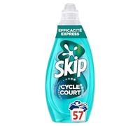 Skip - Lessive Liquide Mon Cycle Court Parfait Efficacité Express - Lessive Cycle Courts Efficace Dès 15 Minutes - Technologie Pro-S™ - Dissolution 2 x Plus Rapide - Gamme 57 Lavages
