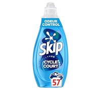 Skip - Lessive Liquide Mon Cycle Court Parfait Odeur Control - Lessive Cycle Courts Efficace Dès 15 Minutes - Technologie Pro-S™ - Dissolution 2 x Plus Rapide - 5 Agents Anti-Odeur - Gamme 57 Lavages