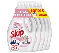 Skip Lessive Liquide Sensitive Peaux Sensibles & Bébés 5 x 37 Lavages