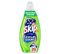Skip Mon Cycle Court Parfait Intensité Fraîcheur Sublime Touche de Cajoline - Lessive Liquide Skip Cycle Court avec technologie Pro-STM™ - Double Action Parfumée - Touche de Cajoline - Intensité Max