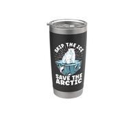 Skip The Ice Save The Spread Awareness Lovers le réchauffement climatique Gobelet isotherme en acier inoxydable double paroi