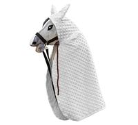 SKIPPI Cape pour Hobby Horse - Grise, Hobby Horse Accessoire, Cape à Capuche pour Tête de Cheval à Chevaucher A4 - A3