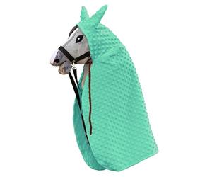 SKIPPI Cape pour Hobby Horse - Menthe, Hobby Horse Accessoire, Cape à Capuche pour Tête de Cheval à Chevaucher A4 - A3