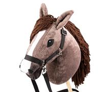 SKIPPI Hobby Horse Alezan, Tête de Cheval à Chevaucher, Licol et Rênes Inclus, Grand Hobbyhorse A3, Cheval Realiste Tacheté, Hobby Horsing, Cheval Baton a Chevaucher