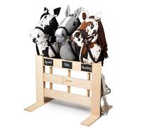 SKIPPI Hobby Horse Paddock pour 3 Chevaux, Hobby Horse Écurie, Enclos, Box | Support pour Tête de Cheval à Chevaucher