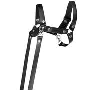 SKIPPI Licol pour Hobby Horse - Noir, en Similicuir, Rênes, Hobby Horse Accessoire, Taille Universelle