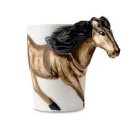 SKIPPI Tasse Cheval, Mug 270 ml, Poignée Tête de Cheval 3D