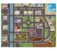 SkippiDoo Tapis de Jeu 3D pour Enfants - Grand Tapis de Route avec Circuit Routier (200 x 160 cm) - Tapis pour Jeunes Enfants, Voitures et Jouets