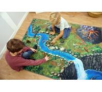SkippiDoo Tapis de Jeu Dinosaure - Tapis de Chambre d'enfant 160 x 120 cm, idéal pour Les Figurines de Jeu, Convient aux Dinosaures comme Schleich®