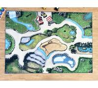 SkippiDoo Zoo Tapis de Jeu - Tapis de Chambre Enfant 200x140cm, Idéal pour Les Personnages, Adapté aux Animaux comme Schleich®