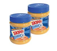 SKIPPY 2 x 340 g de beurre de cacahuète « Super Chunk » | Beurre de cacahuète sans huile de palme | avec morceaux d'arachide | 91 % d'arachides | Beurre de cacahuète crunchy | Beurre d'arachide