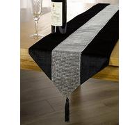 Skippys Emma Barclay ECLAT Tapis de Couloir à Pompons Noir 13 x 72 cm 100% Polyester 33 x 183 cm