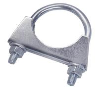 SKIR'CO (1 pièce) Collier de serrage pour tuyaux de 50 mm de diamètre, collier de serrage en U, support de tuyau plaqué zinc