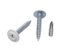 SKIR'CO (150 pièces) Vis à bois autotaraudeuses peintes 4,2 x 30 mm, vis à métal, tête bombée modifiée PH (blanc pur RAL 9010)