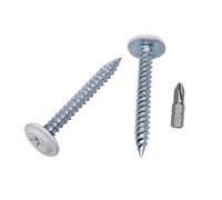 SKIR'CO (150 pièces) Vis à bois autotaraudeuses peintes 4,2 x 38 mm, vis à métal, tête bombée modifiée PH (blanc pur RAL 9010)