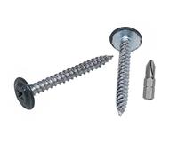 SKIR'CO (150 pièces) Vis à bois autotaraudeuses peintes 4,2 x 38 mm, vis à métal, tête bombée modifiée PH (Gris anthracite RAL 7016)