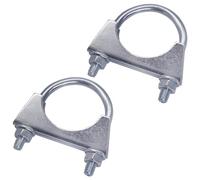 SKIR'CO (2 pièces) Colliers de serrage pour tuyaux de 52 mm de diamètre, colliers de serrage en U, supports de tuyaux zingués