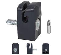 SKIR'CO (20 pcs) Clips de Clôture Gris, Clips en Plastique pour Clôtures Grillagées, Supports de Fil de Clôture Fixés à Vis, Clips pour Clôture en Fil, Couleur RAL 7016