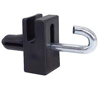 SKIR'CO (20 pcs) Clips de Clôture Noir, Clips en Plastique pour Clôtures Grillagées, Supports de Fil de Clôture Fixe à Broches, Clips pour Clôture en Fil, Couleur RAL 9005