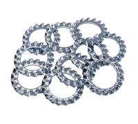 SKIR'CO (30 pièces) Rondelles de blocage dentelées zinguées M16, Rondelles de blocage externes, Rondelles DIN 6798A