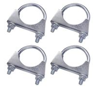SKIR'CO (4 pièces) Colliers de serrage pour tuyaux de 50 mm de diamètre, colliers de serrage en U, supports de tuyaux zingués