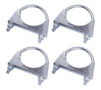 SKIR'CO (4 pièces) Colliers de serrage pour tuyaux de 65 mm de diamètre, colliers de serrage en U, supports de tuyaux zingués