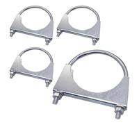 SKIR'CO (4 pièces) Colliers de serrage pour tuyaux de 85 mm de diamètre, colliers de serrage en U, supports de tuyaux zingués