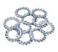 SKIR'CO (50 pièces) Rondelles de blocage crantées zinguées M12, Rondelles de blocage externes, Rondelles DIN 6798A