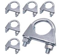 SKIR'CO (6 pièces) Colliers de serrage pour tuyaux de 38 mm de diamètre, colliers de serrage en U, supports de tuyaux zingués