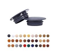 SKIR'CO Lot de 100 bouchons de trous en plastique 14 mm, bouchons de trous de meubles, capuchons de protection des trous de perçage, protection des trous de vis (anthracite S0)