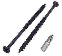 SKIR'CO Lot de 100 Vis à Bois 4,8 x 100 mm - Finition Phosphatée Noire Pour Cloison Sèche, Tête Cruciforme, Plaque de Plâtre