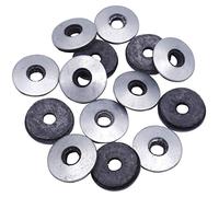 SKIR'CO Lot de 150 rondelles M14 plaquées zinc avec caoutchouc EPDM, rondelles d'étanchéité collées, rondelles rondes en métal (150, M14)