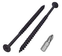 SKIR'CO Lot de 150 vis finition phosphatée noire 4,2 x 90 mm pour cloison sèche, vis à bois, tête cruciforme, vis pour plaque de plâtre
