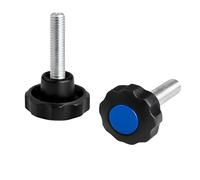 SKIR'CO Lot de 2 boutons de serrage en forme d'étoile - M8 x 38 mm - Largeur de la base : 30 mm - Filetage mâle M8