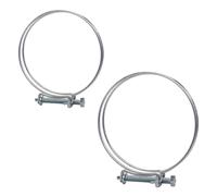 SKIR'CO Lot de 2 colliers de serrage réglables à double fil 80-85 mm, colliers de serrage en acier galvanisé, diamètre réglable