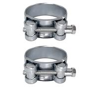 SKIR'CO Lot de 2 colliers de serrage renforcés 48-51 mm en acier galvanisé, tube réglable et collier de serrage (2 pièces)