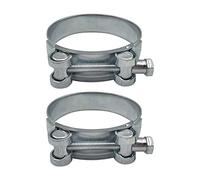 SKIR'CO Lot de 2 colliers de serrage renforcés 80-85 mm, en acier galvanisé, tube réglable et collier de serrage (2 pièces)