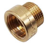 SKIR'CO Lot de 2 rallonges de filetage de tuyau 1/2", filetage mâle et femelle 10 mm, raccord de tuyau en laiton, filetage BSP