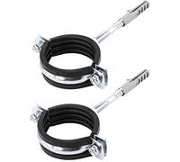 SKIR'CO Lot de 2 supports de tuyau avec revêtement en caoutchouc noir pour tuyaux de diamètre 47-51 mm, pour montage mural et plafond (2 pièces)