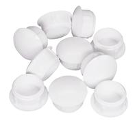 SKIR'CO Lot de 20 bouchons en plastique blanc de 13 mm pour trou de perçage, bouchons de trou de meubles, bouchons de trou à vis