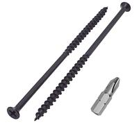 SKIR'CO Lot de 30 vis à bois 4,8 x 130 mm, finition phosphatée noire, tête cruciforme, pour cloison sèche et plaque de plâtre