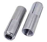 SKIR'CO Lot de 4 chevilles moletées M16 x 65 mm - Manchon de boulon d'expansion - Chevilles murales - Ancrage en béton