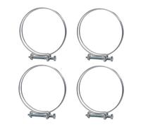 SKIR'CO Lot de 4 colliers de serrage réglables à double fil 80-85 mm, colliers de serrage en acier galvanisé, diamètre réglable