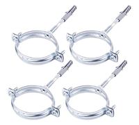 SKIR'CO Lot de 4 supports de tuyau pour tuyaux de 75 à 80 mm de diamètre, colliers de serrage, supports de tuyaux pour montage mural et plafond (4 pièces)