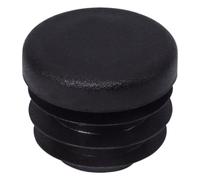 SKIR'CO Lot de 40 inserts de tubes ronds de 20 mm, bouchons de poteau de clôture en plastique noir, bouchons de tuyau, noir RAL 9005